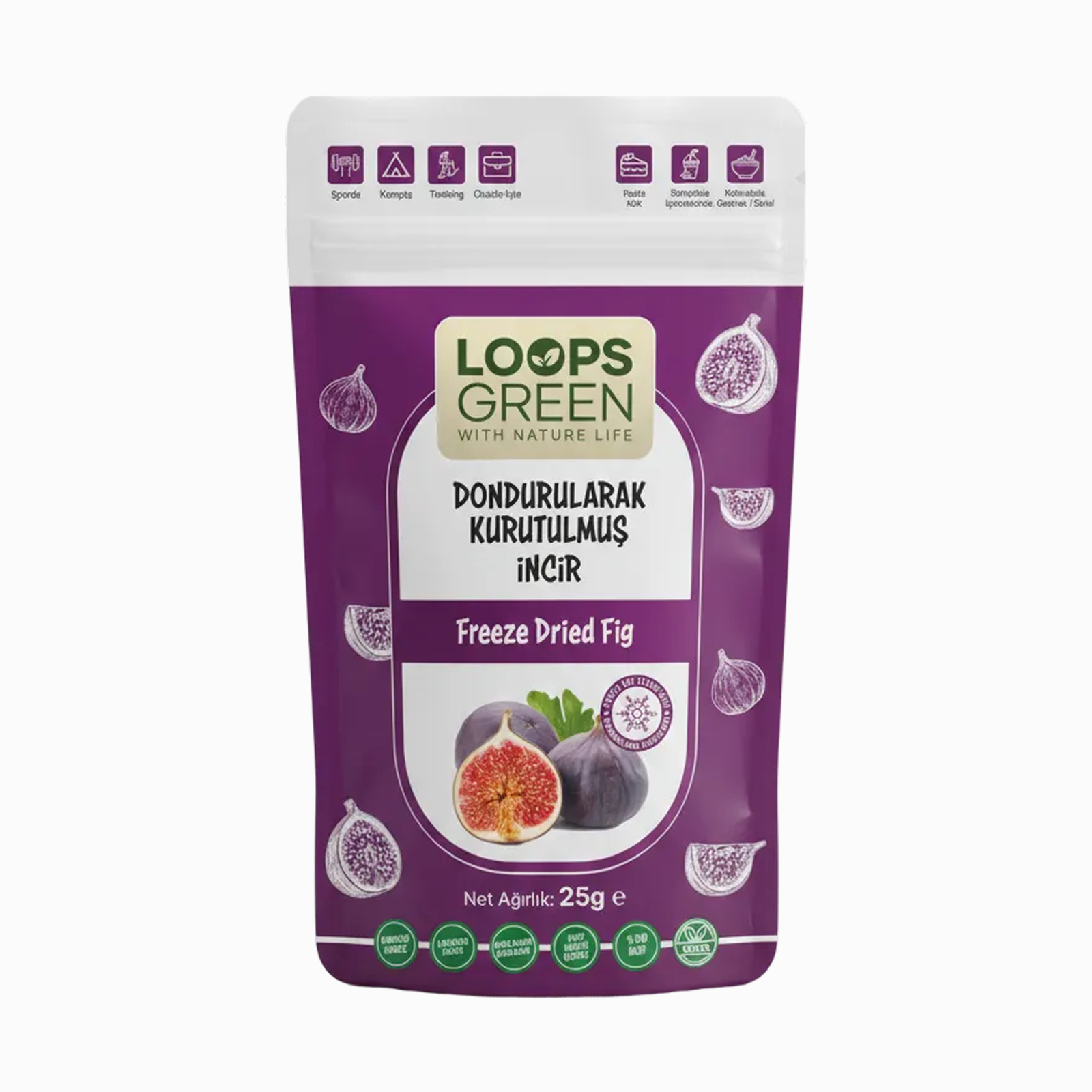 Dondurularak Kurutulmuş İncir 25Gr